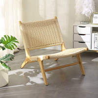 Fauteuil inclinable minimaliste nordique en bois massif avec table basse – Mobilier moderne pour appartement, salon, villa, bureau à domicile