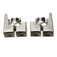 Pour Land Rover Defender 90 110 2.0T 3.0T 2020+ Embouts d'échappement carrés quadruples en acier inoxydable 304, finition argentée ou noir givré