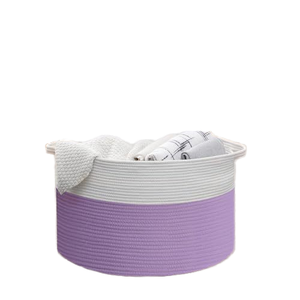 Cesta de plantas grande para decoración del hogar con asas de cuerda de algodón tejido macetas de Interior para artículos diversos y almacenamiento de juguetes Material de fibra vegetal - Product Image 3