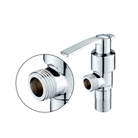 Robinet d'angle en alliage de zinc Jooka au design moderne 1/2 pouce avec robinets à débit contrôlé Accessoires de salle de bain