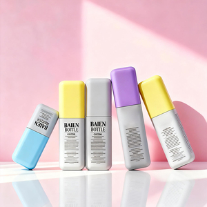 Nuevo diseño de embalaje de Spray de protección <span class=keywords><strong>solar</strong></span> 80 100 120ml botella de bomba de loción de tóner cuadrado blanco botellas de Spray de niebla corporal cosmética de plástico - Product Image 6