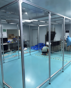 Nouvelle Cabine de Production Modulaire Classe 100 avec <span class=keywords><strong>FFU</strong></span> et Grille en Acier Inoxydable - Product Image 2