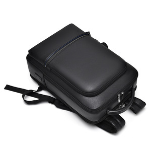 Custom Luxury Men's <b>Backpack</b> Custom <b>Black</b> Pu Leather Waterproof Portable Polyester Work Travel - Product Image 6