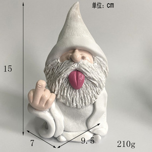 Decoración para Jardín, Divertida Escultura de Gnomo Fumador, Adornos de Jardín, Estatua de Gnomo Mago Burlón, Manualidades, Gnomos Traviesos para Jardín - Product Image 3