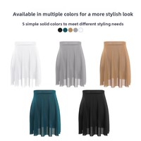 Jupe en tulle pour danse classique féminine |   Jupe courte transparente à taille élastique et coupe trapèze pour la pratique du ballet, l'entraînement, les examens et les spectacles