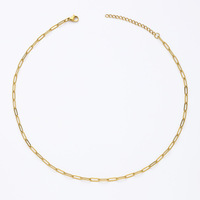 Collection de colliers en acier inoxydable plaqué or 18 carats HP276 pour femme, avec chaînes serpent et styles variés, chaîne polyvalente pour clavicule
