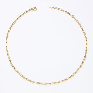 Collana HP276 in Acciaio Inossidabile Placcato Oro 18K, Collezione con Vari Stili di Catene a Serpente, Versatile Catena per Clavicola da Donna - Product Image 5