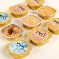 PETIME Viande de poulet en conserve pour animaux de compagnie, bouillon riche en protéines, faible en gras, nourriture humide nutritive, complément alimentaire pour chats, boîte de 40 g