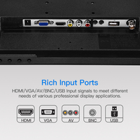 Moniteur CCTV TFT Eyoyo OEM 15 pouces, résolution 1024x768, télécommande, entrée HD MI VGA AV BNC USB, montage mural, avec haut-parleur intégré