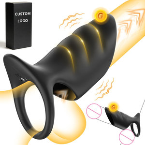 AITT <strong>Custom</strong> Silicone <strong>Penis</strong> Rings 10 Frequency Vibration Lock Ring for Men's Trainer Powerful Vibrating Cock Ring - Product Image 1