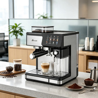 Cafetera Espresso 3 en 1 Anbolife Factory de 20 Bares con Pantalla Táctil, Molinillo Integrado y 20 Ajustes de Molienda, Control NTC, Certificación CE