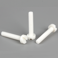 Vis à tête fendue en polypropylène (PP) métriques M2 M3 M4 M5 M6 M8 – Vis à tête cylindrique fendue en plastique