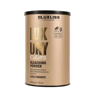 LUXLISS Professional Bulk Colors Poudre décolorante pour cheveux pour une action éclaircissante rapide avec des actifs de conditionnement sans poussière