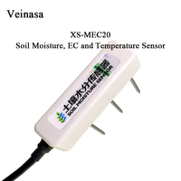 Capteur d'humidité du sol, de conductivité électrique et de température Veinasa XS-MEC20 RS485 FDR pour substrats en laine de roche et en fibre de coco 3,9-30VDC IP68