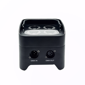 Luci senza fili Smart Dj S4 4*18W RGBWA + UV Led Par può fase di illuminazione per eventi di nozze <span class=keywords><strong>con</strong></span> telecomando - Product Image 3