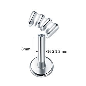 Lingchee Titan labret sụn Bông tai Ma Cà Rồng Răng Nanh cho tai xuyên PVD Halloween Helix ốc tai ốc xà cừ đinh tán - Product Image 6