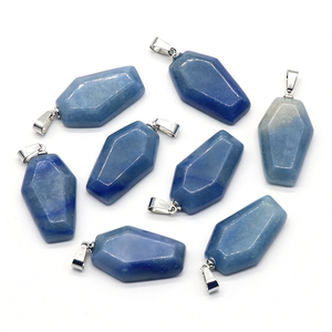 Pendentif mini-coffin en cristal naturel, breloque collier en forme <span class=keywords><strong>de</strong></span> cercueil en <span class=keywords><strong>pierre</strong></span> pour fête d'Halloween, bijoux en gros - Product Image 6
