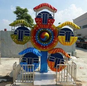 Precio de fábrica, Mini noria de <span class=keywords><strong>2</strong></span> caras, paseos en Parque de Atracciones interior para jardín, centro comercial, hecho de acero de fibra de vidrio duradero - Product Image 1