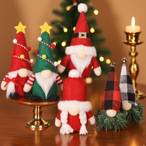 Gnomi Decorativi per Albero di Natale, Ornamenti Natalizi Fatti a Mano, Bambole di Babbo Natale Svedese in Peluche, Decorazioni Svedesi da Appendere - Product Image 1