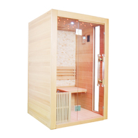 Gran Sala de Sauna de Vapor con Terapia de Sal del Himalaya, Sauna Finlandesa Tradicional de Vapor Seco y Húmedo en Venta