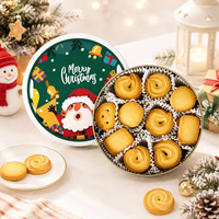 Biscuits au beurre OEM 340g en boîte, marque privée, fournisseur en gros, biscuits croustillants de style européen