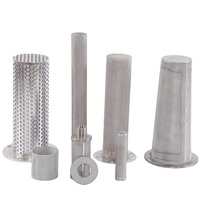 Custom kawat baja tahan karat mesh filter layar tabung bulat cartridge silinder