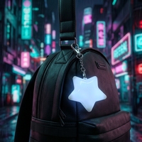 Porte-clés LED Étoile à Cinq Branches Mignonne, Lampe de Poche Portable Rechargeable, Breloque Lumineuse pour Sac à Main, Souvenir de Vacances, Cadeau