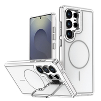 Coques de téléphone avec béquille pour Samsung Galaxy S25 Ultra S24 Plus S26 – Housse de luxe magnétique antichoc