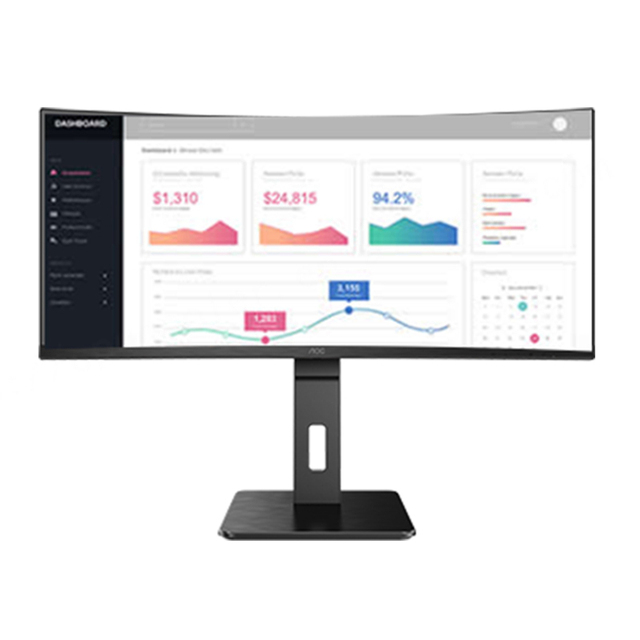 AOC CU34P2X 34-inch Curved Monitor for Gaming 4K 144Hz Anti-blue Light VA LCD 21:9 AMD FreeSync Supported DP Desktop New
