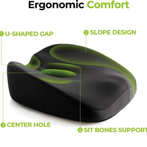 Cuscino Ergonomico in Memory Foam <span class=keywords><strong>per</strong></span> Coccige con Logo Personalizzato, Ortopedico <span class=keywords><strong>per</strong></span> Sollievo dalla Pressione sul Coccige, <span class=keywords><strong>per</strong></span> Sedia da Ufficio, <span class=keywords><strong>Auto</strong></span>, Sedia a Rotelle - Product Image 2