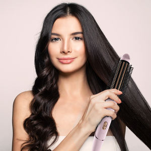 Hot Selling 2 In 1 Haar bürste Ionic Bart glätter Volumizing Haar glätter Kamm Styling <span class=keywords><strong>Tool</strong></span> - Product Image 2