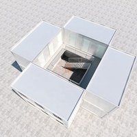 Villa préfabriquée mobile de luxe à deux étages à faible coût, bureau conteneur, hôtel, dortoir de chantier