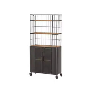 Estantería de madera hecha a mano, duradera, moderna, de varios niveles, para exhibir libros, artículos decorativos y almacenamiento. - Product Image 5