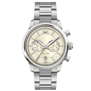 Erkek yeni favori japonya kuvars mekanizmalı saat iki saat dilimi 316L çelik kasa ve bant kronograf U3029 - Product Image 3