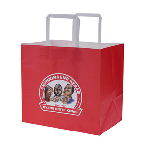 Bolsas de Papel Kraft Personalizadas para Comida para Llevar, Bolsas de Papel Coloridas con Asa - Product Image 4