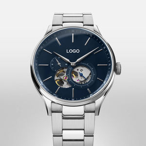 40mm Open Heart Automatic Men's Wrist Watches <strong>Miyota</strong> <strong>82S7</strong> <strong>Movement</strong> Powered 40 Hours Power Reserve Stainless Steel Band 20mm - Product Image 2