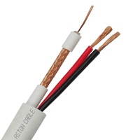 Mejor precio para RG58, RG59, RG59 con cable coaxial RG6/RG-6 de 2 hilos en carrete, color blanco.
