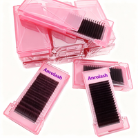 Cils en éventail en cachemire et soie faits à la main Anrolash, faux cils 3D, cils longs naturels, kit de beauté pré-fabriqué pour artistes