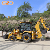 Chargeuse-pelleteuse GZD 6.8S, hauteur de levage de la benne 3967 mm, profondeur de creusement 50 KN, force de préhension 76 KN, force de traction 8200 kg, Cummins 39 km/h