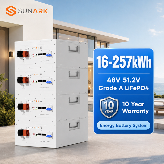Modular Low Voltage 16kwh LiFePO4 Lithium Battery Storage System with 8000 Cycle Life and 10 Year Warranty for Home Solar Backup