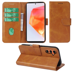 <span class=keywords><strong>Funda</strong></span> de Teléfono Tipo Cartera Plegable Magnética Antihuellas de Piel Sintética PU + TPU con Sensación Premium de Lujo Retro para A36 - Product Image 5