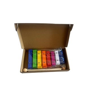 Glockenspiel Xylophone en métal et bois coloré à 8 tons, instrument de percussion Orff pour enfants, jouet musical éducatif précoce - Product Image 6