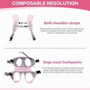Portadores transpirables para mascotas al aire libre para perros pequeños y medianos, bolsa de transporte ajustable para perros, mochila, portabebés frontal para perros - Product Image 5