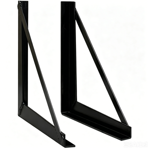 <b>Black</b> <b>Sheet</b> Metal Display Frame Fabricated Rectangular Panel Mount Bracket for Wall Mounted Storage - Product Image 2