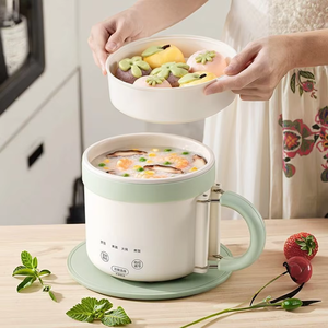 Cuisinière électrique domestique fendue avec bouton réglable chauffant, marmite à ragoût de 2L, cuisson électrique pour une <span class=keywords><strong>personne</strong></span>, <span class=keywords><strong>cuiseur</strong></span> à riz instantané pour nouilles - Product Image 5