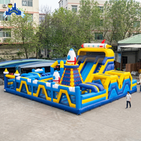 Parcours d'obstacles gonflable commercial LILYTOYS, château gonflable, ville de loisirs gonflable, parc à thème gonflable extérieur pour enfants