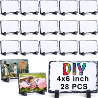 Plaques de sublimation en ardoise vierges 4 x 6 en vrac, plaques photo en pierre pour mariage, bricolage, décoration de bureau, souvenir