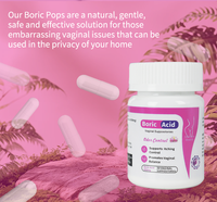 Suppositoires d'acide borique prend en charge les capsules d'équilibre du pH vaginal, contrôle des odeurs pilules de désintoxication et de nettoyage du vagin Yoni Pops