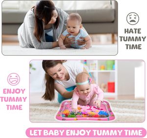 Tapete Inflable de Agua para Bebés, Tapete Sensorial de Juego con Diseño de Mundo Marino Rosa para Recién Nacidos, Bebés y Niños Pequeños - Product Image 2