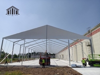 Structure de tente industrielle en aluminium sur mesure, type extensible, imperméable, ignifuge, en PVC, pour entrepôt, exposition, stockage extérieur